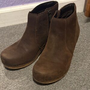 Dansko Dark Brown Ankle Booties